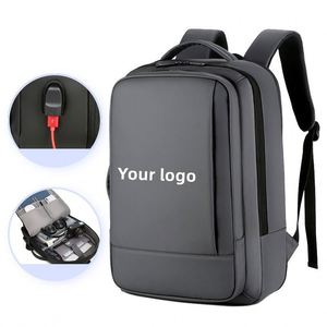 Multifunctional Waterproof Oxford Travel <b>Backpack</b> with USB Port Durable Laptop Bag Featuring Arcuate Shoulder Strap 24L Capacity - Product Image 1