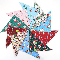 Bandana pour animaux de compagnie imprimé Noël Père Noël Renne Bonhomme de neige, Foulard triangulaire pour chien, Costume de fête, Vêtements pour animaux de compagnie pour chiens et chats de petite et moyenne taille