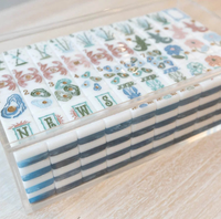 En gros, expédition rapide : Ensemble de voyage et de divertissement portable de luxe personnalisé en acrylique gravé, 4 couches, 160 pièces, thème Océan d'été américain