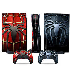 Autocollant de dessin animé Marvel <span class=keywords><strong>Spider</strong></span>-<span class=keywords><strong>Man</strong></span> pour console de jeu PS5 Slim, décoration pour enfants, vente en gros, cadeau de fête, personnalisé - Product Image 1
