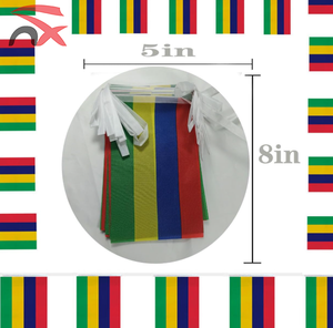Nouveau produit de Chine : Guirlande de drapeaux de l'île <span class=keywords><strong>Maurice</strong></span> en polyester pour la décoration des fêtes - Product Image 2