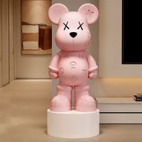 Tirelire en résine de luxe léger pour la décoration du salon et du meuble TV - Cadeau de pendaison de crémaillère pour une nouvelle maison, ornement en résine en forme d'ours