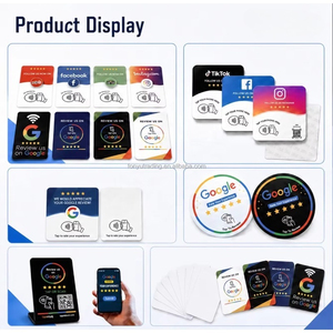 Carte de visite intelligente Premium en acrylique PVC NTAG213 NFC 13,56 MHz, étanche, avec code QR et plaque de lecture Google Review Tap - Product Image 6