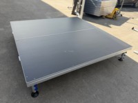 Escenario Portátil de Aluminio Ajustable para Exteriores, Plataforma Modular con Cubierta Antideslizante para Iluminación, Exhibición de Truss, Multiusos para Eventos