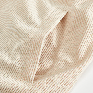 Veste en velours côtelé beige pour homme, col roulé, blazer décontracté, vêtement d'extérieur - Product Image 4