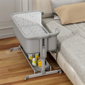 <span class=keywords><strong>Cuna</strong></span> <span class=keywords><strong>de</strong></span> Metal para Bebés Recién Nacidos, con Juego <span class=keywords><strong>de</strong></span> Almohada y Manta - Product Image 1