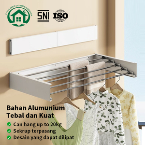Pano.V Séchoir à linge épaissi rétractable et pliable mural, séchoir à serviettes, porte-vêtements pliable pour intérieur - Product Image 2