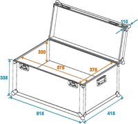Emballeur de câbles utilitaire en aluminium personnalisable Flightcase 53x36x33 cm Mallette de rangement avec plastique PVC EVA supportée OEM