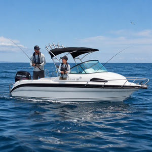 Yate Deportivo de Alta Velocidad de <span class=keywords><strong>6</strong></span>.2/20 Pies, Crucero de Lujo con Cabina, Casco Profundo de Fibra de Vidrio Soldado, <span class=keywords><strong>Barco</strong></span> de Pesca de Fábrica para Entretenimiento - Product Image 1