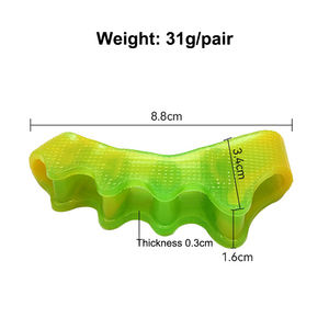 Séparateur d'orteils pour yoga, correcteur d'hallux valgus, soulagement de la douleur, outil de pédicure, soin des pieds, coloré, en SEBS, à 5 trous, pour femmes - Product Image 4