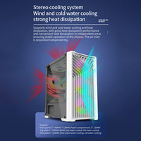 Boîtier de Jeu ATX Lovingcool Nouveau Design et Ventilateur de Refroidissement Boîtier PC Full Tower en Verre Trempé avec Effet ARGB pour Ordinateur de Bureau
