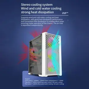 Lovingcool New Design ATX Case Tempered Glass Full Tower PC Case ARGB Effect Desktop Computer Case