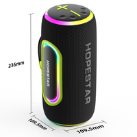 Enceinte portable sans fil HOPESTAR P67 40W grande puissance pour extérieur, avec subwoofer Bluetooth 5.3 et éclairage RGB