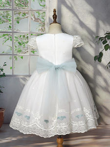 सुरुचिपूर्ण फूलों की लड़की शादी के कपड़े ट्रेंडी उच्च गुणवत्ता नाजुक नवीनतम डिजाइन बॉल गाउन लक्जरी फीता बच्चों जन्मदिन पार्टी पोशाक - Product Image 3