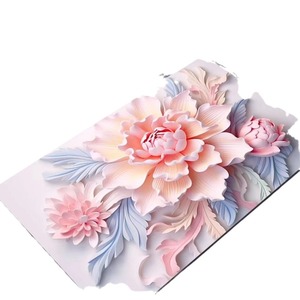 Dreidimensionale Blumen-Diatomenschlamm-Bodenmatte Saugfähige Rutschfeste Fußmatte Stoffteppich Maschinenwaschbare Badezimmermatte - Product Image 1