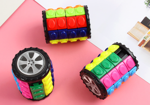 Cubo Mágico Creativo de Colores Intelectuales, Rompecabezas Educativo Magnético de Plástico ABS, Logotipo Personalizado, Babilonia 3D, Giratorio y Deslizante - Product Image 2