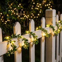 Guirlande lumineuse verte TSINYE à piles, blanc chaud, tige flexible, sans câblage, pour arche de mariage, rampe d'escalier, décoration de ferme