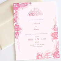 Impression sur papier texturé personnalisé, impression de luxe, carte d'invitation gaufrée, carte de remerciement, invitation de mariage romantique