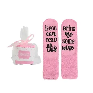 Popular High Quality Microfiber Lady Winter Wine Socks