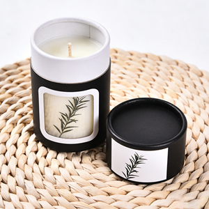 Luxury Custom Black Cfy Kraft <b>Round</b> Cylindrical <b>Box</b> Packaging Paper Candle <b>Box</b> Cardboard Tube Packaging - Product Image 3