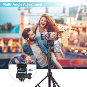 Jmary 1.7meter Adjustable Metal Phone Stand Solid Portable Selfie <strong>Stick</strong> With Light Phone Clip Flexible Mt36 Tripod Stand - Product Image 3