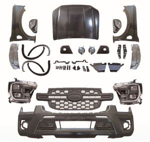 Accessoires extérieurs de voiture tout-terrain calandre de pare-chocs de capot avant pour Ford 12-21 Ranger T6 <span class=keywords><strong>T7</strong></span> T8 mise à niveau vers le kit de carrosserie 23 Ranger - Product Image 1