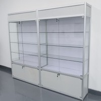 Présentoir Modulable en Grille Vitrée, 4 Panneaux Roulants, pour Commerce de Détail, Mur d'Exposition, Salon d'Art ou Artisanat