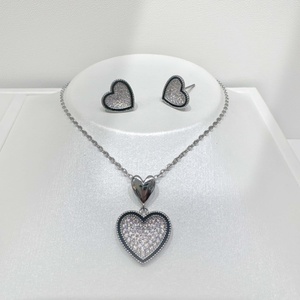 custom plata 925 sterling <b>silver</b> Clover <b>Necklace</b> and Earring <b>Set</b> wedding party unique Rhodium Plated women Flower Jewelry <b>Sets</b> - Product Image 5
