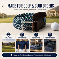 Ceinture de golf tressée personnalisée couleur équipe pour événements de club de golf Commandes OEM Fournisseur en gros