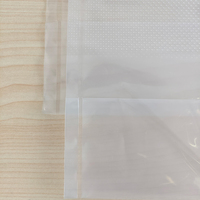 Sac plat en PE co-extrudé transparent avec texture gaufrée, pochette d'emballage robuste thermoscellée pour aliments, produits chimiques et vêtements