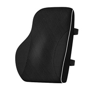 Oreiller de soutien lombaire en mousse à mémoire de forme pour chaise de bureau siège de jeu de voiture avec couverture en maille tricotée soulagement du bas du dos