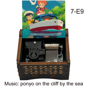 Carillon Vintage in Legno a Carica Manuale con Tema del <span class=keywords><strong>Film</strong></span> d'Animazione Ponyo, Regalo Musicale per Amici, Famiglia, Feste, Decorazione per Casa e Ufficio - Product Image 3