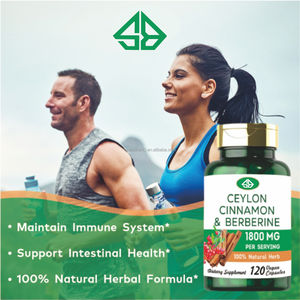 Complément de berbérine de cannelle de Ceylan 100 % pur et naturel, favorise la santé digestive, renforce l'immunité, antioxydant, pour adultes, 120 capsules - Product Image 3