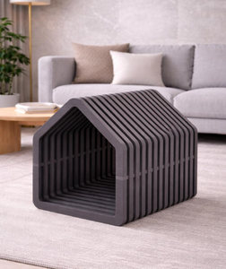 บ้านสัตว์เลี้ยงไม้จริงทันสมัย ไม่มีที่นอน ประกอบง่าย สำหรับแมว - Product Image 2