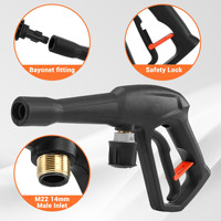 Ensemble de pistolet de lavage de voiture Bosch adaptateur M22 haute pression 4000psi déclencheur de lave-eau cinq couleurs porte-buses outils de nettoyage