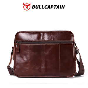 Bolso Bandolera de Cuero Genuino para Hombre BULLCAPTAIN, Bolso de Hombro para Computadora, Estilo Vintage, para Todas las Temporadas - Product Image 6