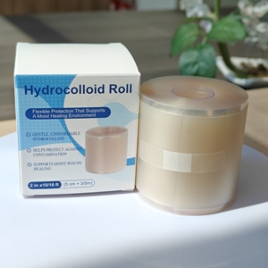 Apósito de gel hidrocoloide <span class=keywords><strong>en</strong></span> rollo, absorbente, para heridas, <span class=keywords><strong>piel</strong></span> artificial, 50mm*5m - Product Image 1