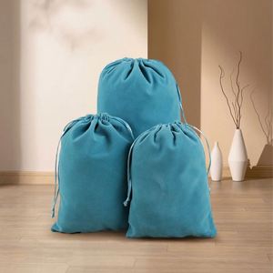 Sac de rangement pour la maison, sac cadeau à cordon en velours, pochette à bijoux en velours, sacs à bijoux en velours avec logo personnalisé - Product Image 6