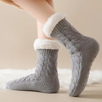 Jingwen OEM Hiver Agneau Plus Velours Épaissi Maison Dormir Chaud Plancher Chaussettes Femmes Chaussettes