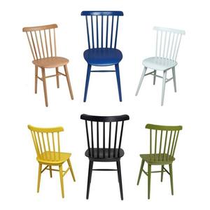 Windsor chair Nordic solid wood <b>dining</b> chair <b>grey</b> wood backrest chair <b>dining</b> <b>table</b> chair restaurant chair cu - Product Image 2