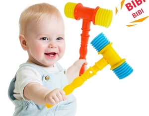 子供のための音楽付き楽しい創造的な弾性音BBハンマーおもちゃプラスチックホイッスル - Product Image 2