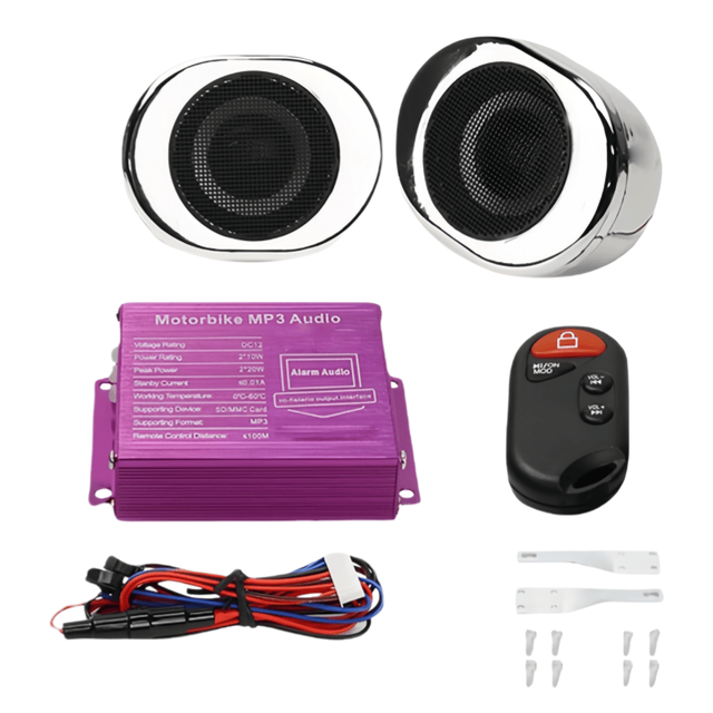Factory Prices Modification Motorcycle Speakers -Enabled Waterproof Electric Bike Mp3 Player