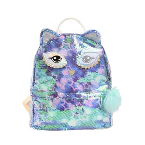 Modis Burung Hantu Tas Glitter Payet Ransel untuk Girls Poliester Fashion ANTI-THEFT Zipper Lembut Menangani 20-35 Liter