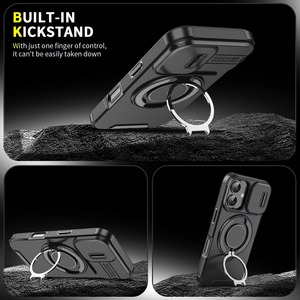 Per <span class=keywords><strong>Apple</strong></span> <span class=keywords><strong>iPhone</strong></span> 17 Pro Max: Custodia Protettiva Antiurto in TPU+PC con Anello Magnetico, Stile INS, Disponibile in Diverse Colorazioni - Product Image 3