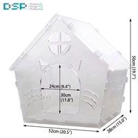 Cage pour animaux de compagnie de style villa moderne, de luxe, 50 cm de haut, en kit, en acrylique, pour intérieur, fabriquée par DSP Vietnam Factory