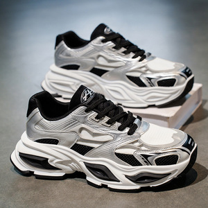 Sneakers Chunky da Uomo Autunnali Traspiranti con Lacci e Suola Spessa per Aumentare l'Altezza - Product Image 3