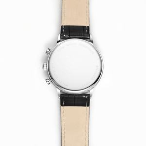 Reloj de Hombre <span class=keywords><strong>Seiko</strong></span> con Correa de Cuero y Acero Inoxidable, Cristal de Zafiro, Resistente al Agua 10 <span class=keywords><strong>Bar</strong></span>, Cronógrafo de Dos Agujas y 1/<span class=keywords><strong>5</strong></span> de Segundo - Product Image 4