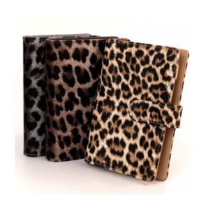 Agenda Organizer con Copertina Rigida in Pelle PU Goffrata con Stampa Leopardata, Chiusura a Cerniera e 6 Anelli - Product Image 5
