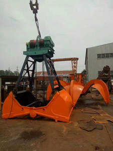 Populaire grue corde à clapet hydraulique <span class=keywords><strong>Orange</strong></span> <span class=keywords><strong>Peel</strong></span> saisir seau moteur en acier inoxydable télécommande sans fil pour ferraille pour 5t - Product Image 5