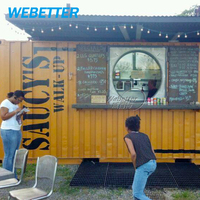 WEBETTER Kiosque à Café Préfabriqué Conteneur d'Expédition Extérieur Design de Café Bar Conteneur Restaurant Avec Cuisine